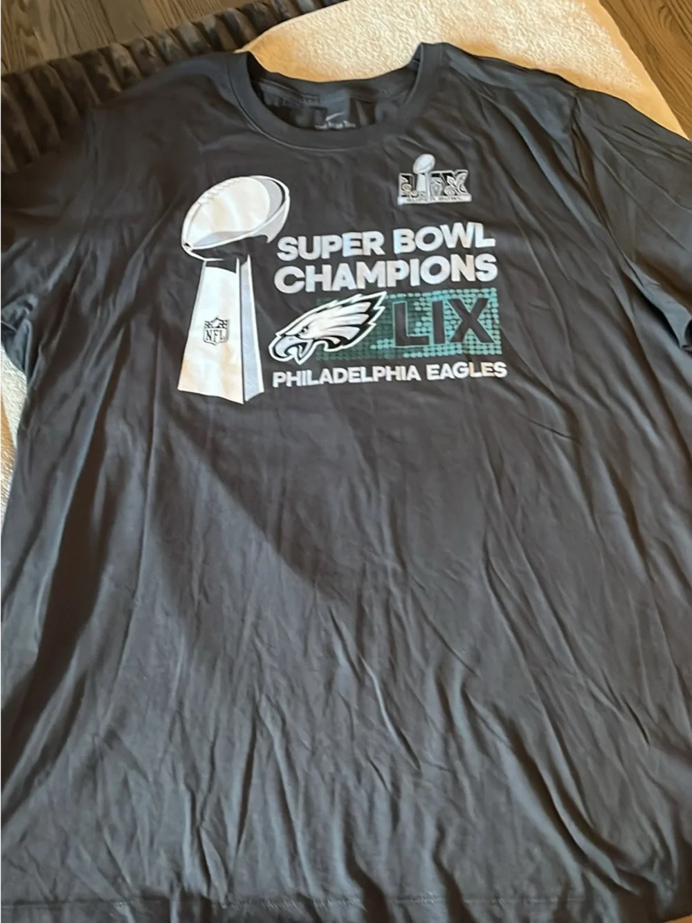Nike Black Philadelphia Eagles Super Bowl LIX Champions Tee